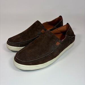 OluKai Pahono Men's Brown Suede Leather Slip-On Loafers Size US 8.5/EU41.5